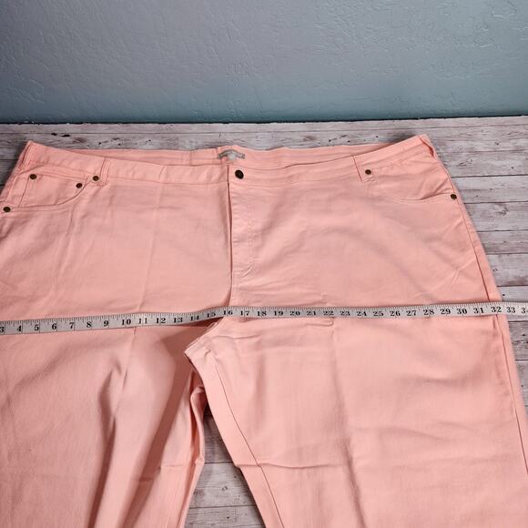 Woman Within Pink Straight Leg Jeans Size 38W NWT - Picture 5 of 7